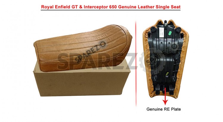 Royal Enfield GT Continental and  Interceptor 650cc Single Seat Leather D1 - SPAREZO